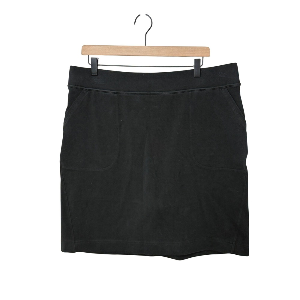 Duluth Trading Co Womens Black Casual Stretch Pocket Skirt Size Large‎ normcore